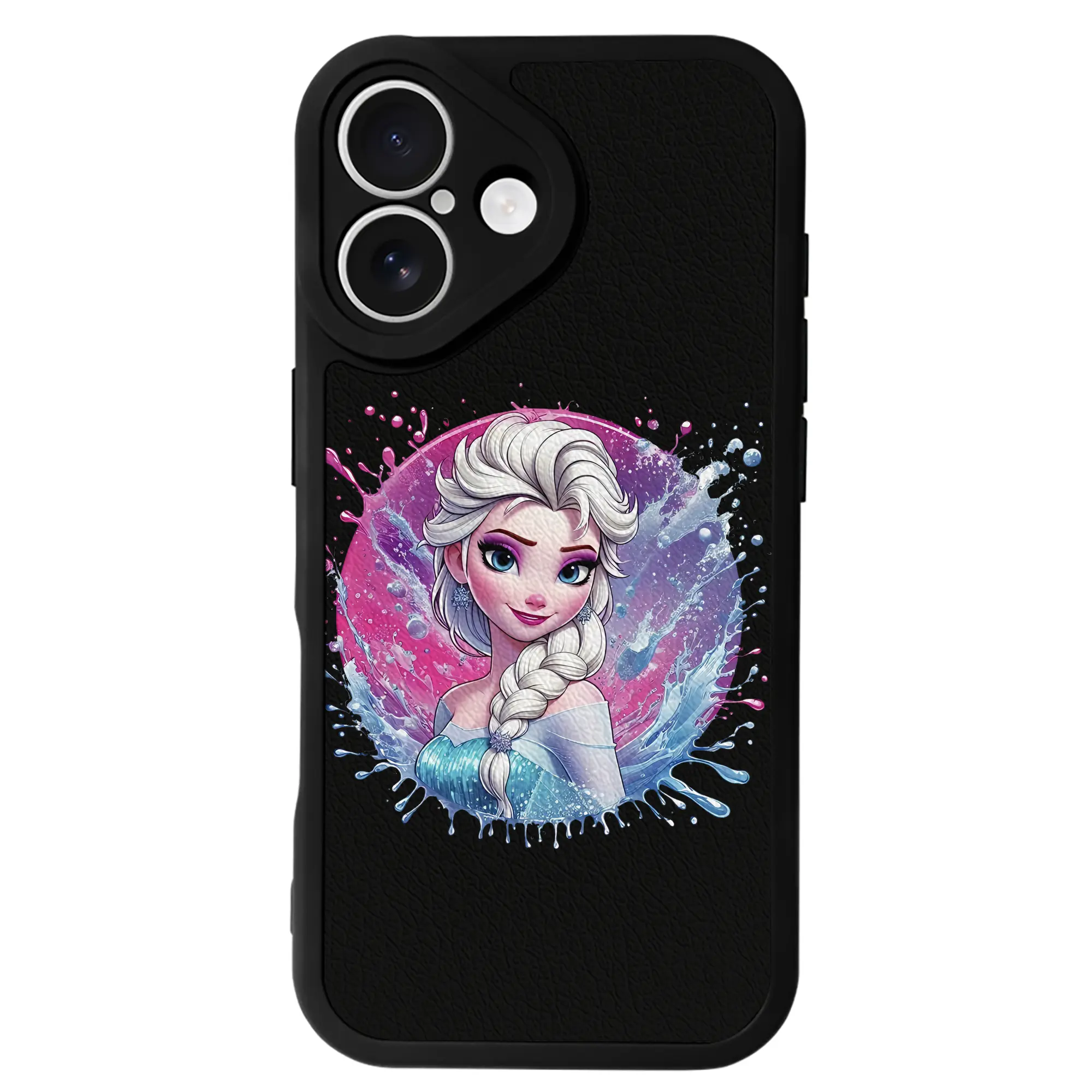 アナと雪の女王(Frozen) グッズ エルサ(Elsa) - IPhone 16シリーズ対応 ・ シリコンスマホケース ・ レザー調 ・ 高精度フィット ・ 耐衝撃 ・ ワイヤレス充電対応 ・ 精密カット